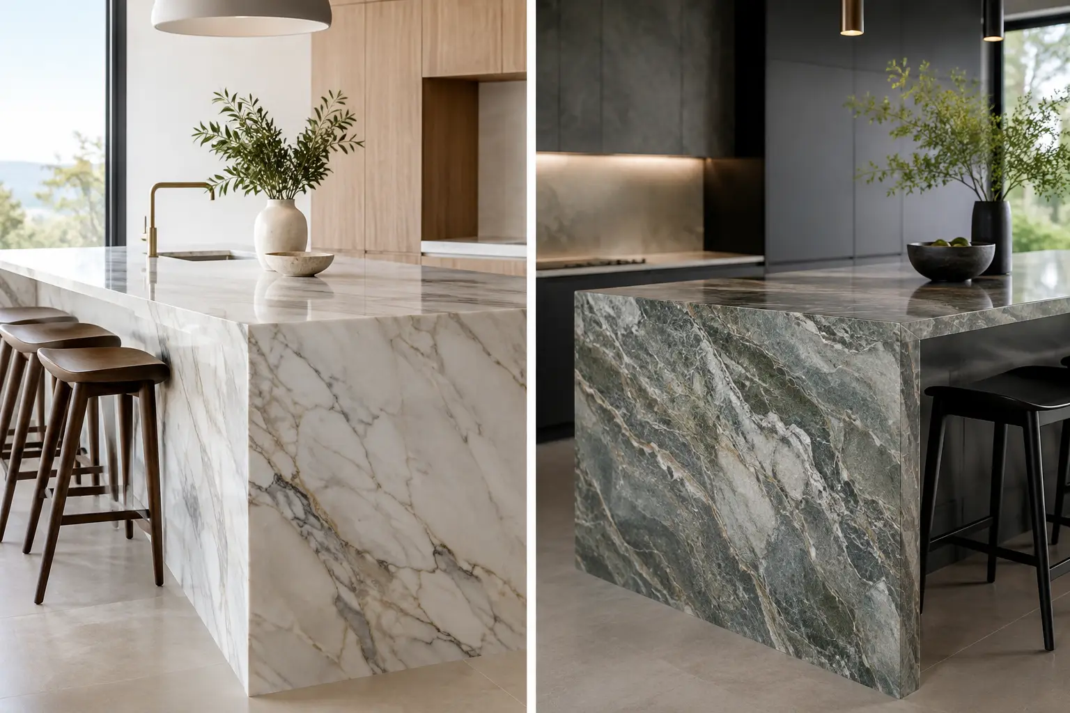 Marble or Quartzite for Islands? Choose Well