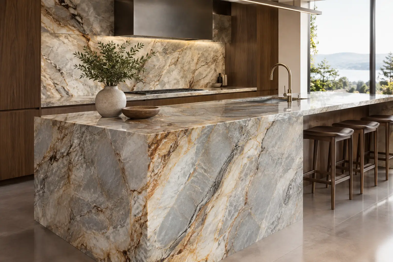 Quartzite Slabs for Distinctive Interiors