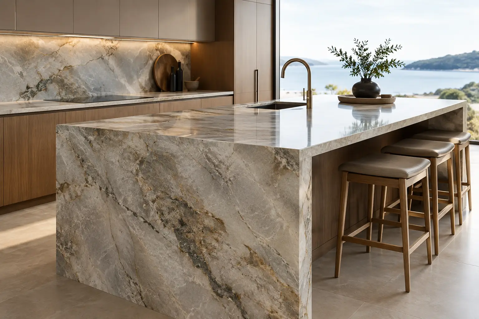 Waterfall Island Benchtops That Define a Kitchen